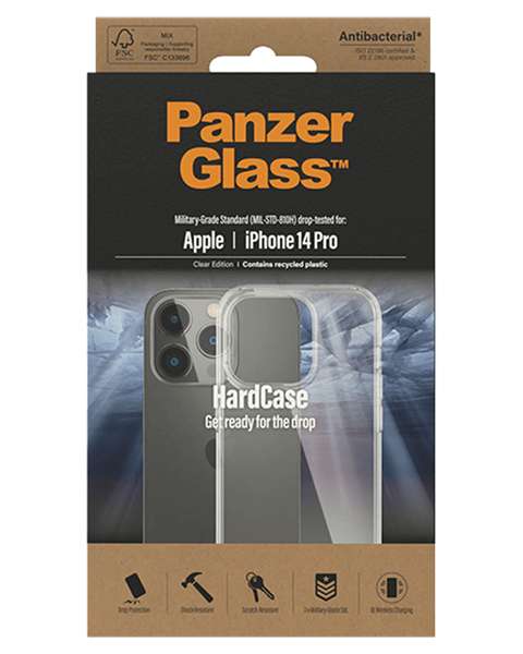 PanzerGlass ClearCase iPhone 14 Pro | levering gratis fragt - Telia